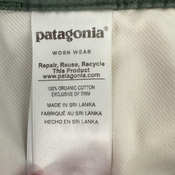 Patagonia Men All Wear Organic Cotton Chino Shorts Sz 28 Green Outdoor Worn Wear - Picture 10 of 11